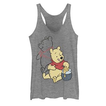 Disney's Winnie The Pooh Line Art Portrait Juniors' Tank Top