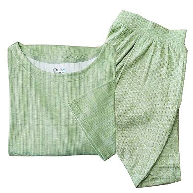 Women's Croft & Barrow® Rib Bermuda Pajama Shorts & Pajama Tee Set
