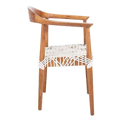 Safavieh Juneau Leather Woven Accent Chair