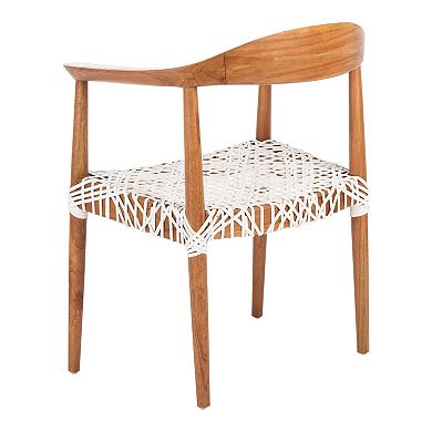 Safavieh Juneau Leather Woven Accent Chair