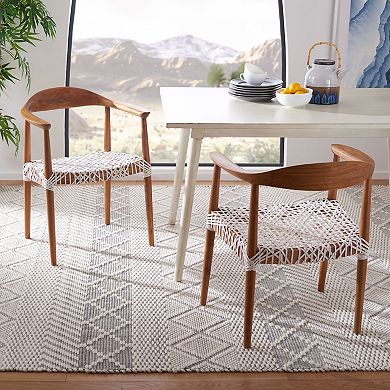 Safavieh Juneau Leather Woven Accent Chair