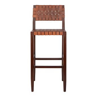 Safavieh Paxton Woven Leather Barstool