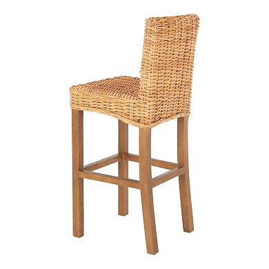 Safavieh Tobie Rattan Bar Stool