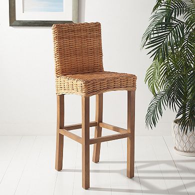 Safavieh Tobie Rattan Bar Stool