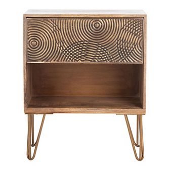 Safavieh Solene 1-Drawer Textured Nightstand