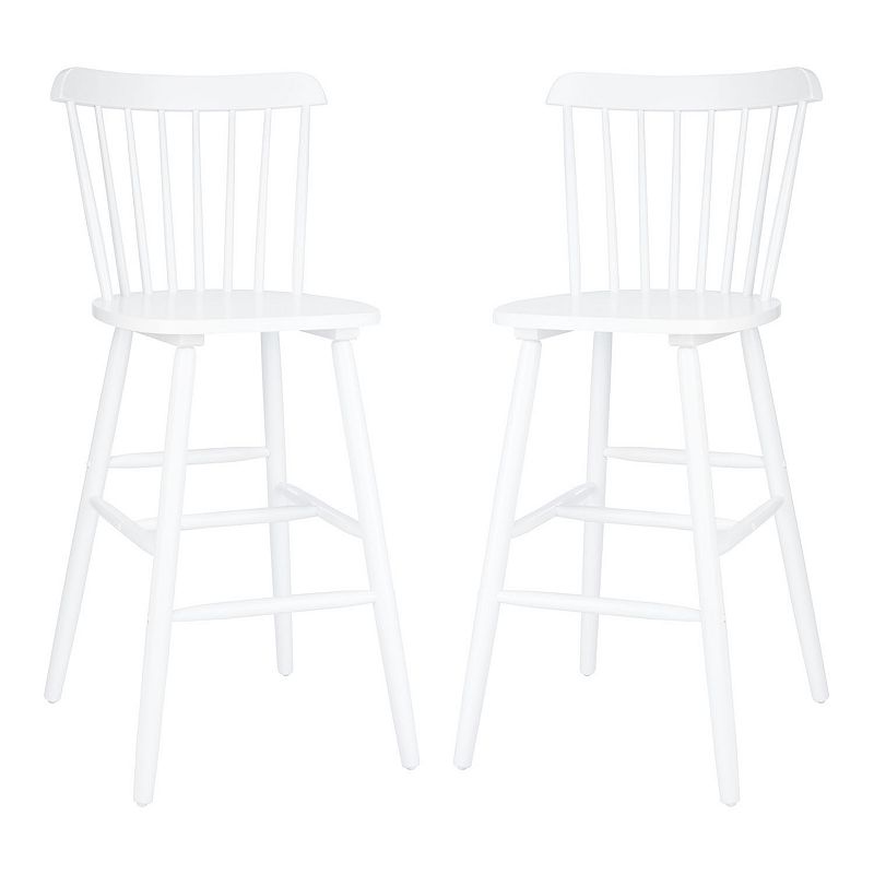 Safavieh Galena Solid Spindle Back Bar Stool, White