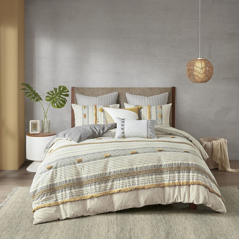 Ink+Ivy Cody Cotton 3-Pc. Duvet Cover Set, Full/Queen Bedding