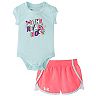 Baby Girl Under Armour "The Real Boss" Bodysuit & Shorts Set
