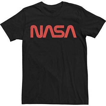 Big & Tall NASA Simple Red Text Logo Tee