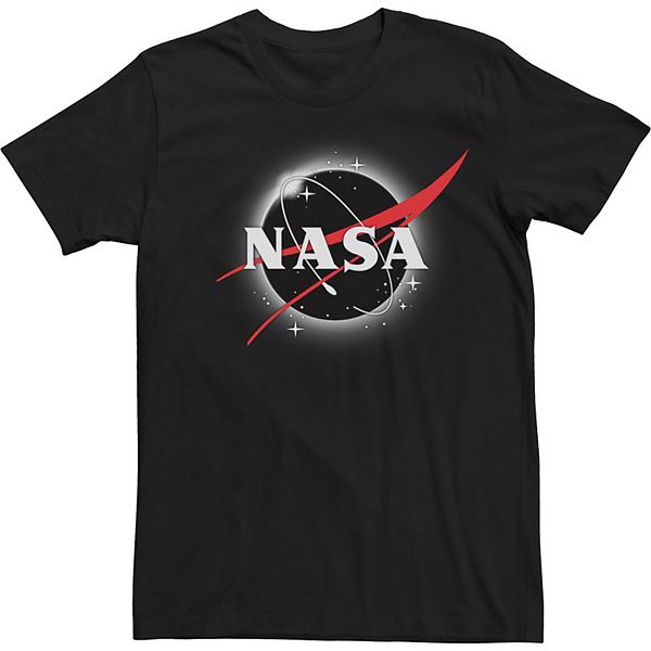 Big & Tall NASA Classic Logo Atop Total Solar Eclipse Tee