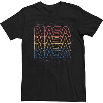 Big & Tall NASA Neon Nasa Logo Color Pop Tee