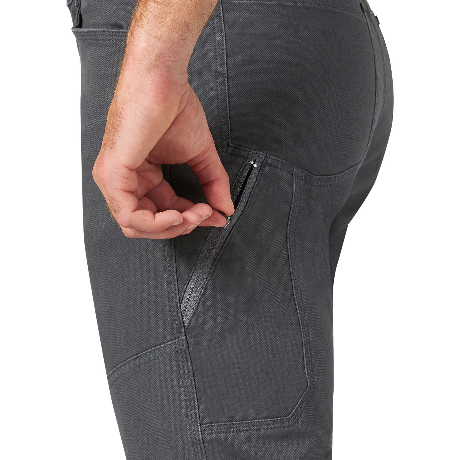 Wrangler ATG Fleece Lined Utility Pants For Men – Black, Water Repellent, Warm (Sizes 30-38) - View #3