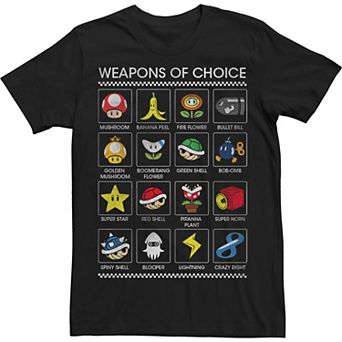 Big & Tall Nintendo Weapons Of Choice Gaming Group Shot Tee