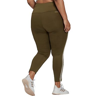 Plus Size adidas 3 Stripe Ankle Leggings