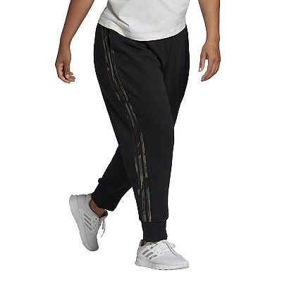 Plus Size adidas Camo Stripe Jogger Pants