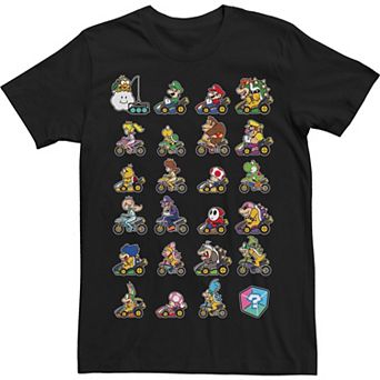 Big & Tall Mario Kart Character Stacks Tee