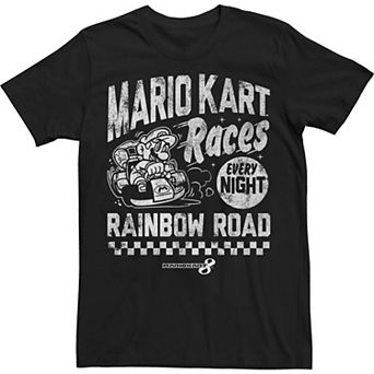 Men's Nintendo Race Nights Gaming Logo Text Tee