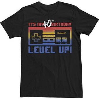 Big & Tall Nintendo Level Forty Vintage Gaming Tee