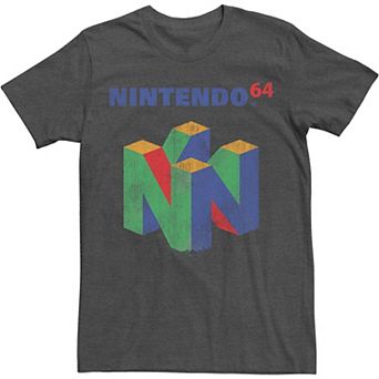 Big & Tall Nintendo Black Copier Logo Vintage Tee