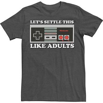 Big & Tall Nintendo NES Controller Let's Settle This Tee