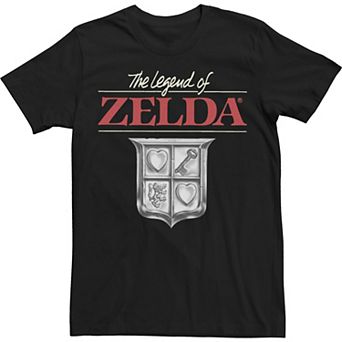 Big & Tall Nintendo Zelda Crest Shield Gaming Logo Tee