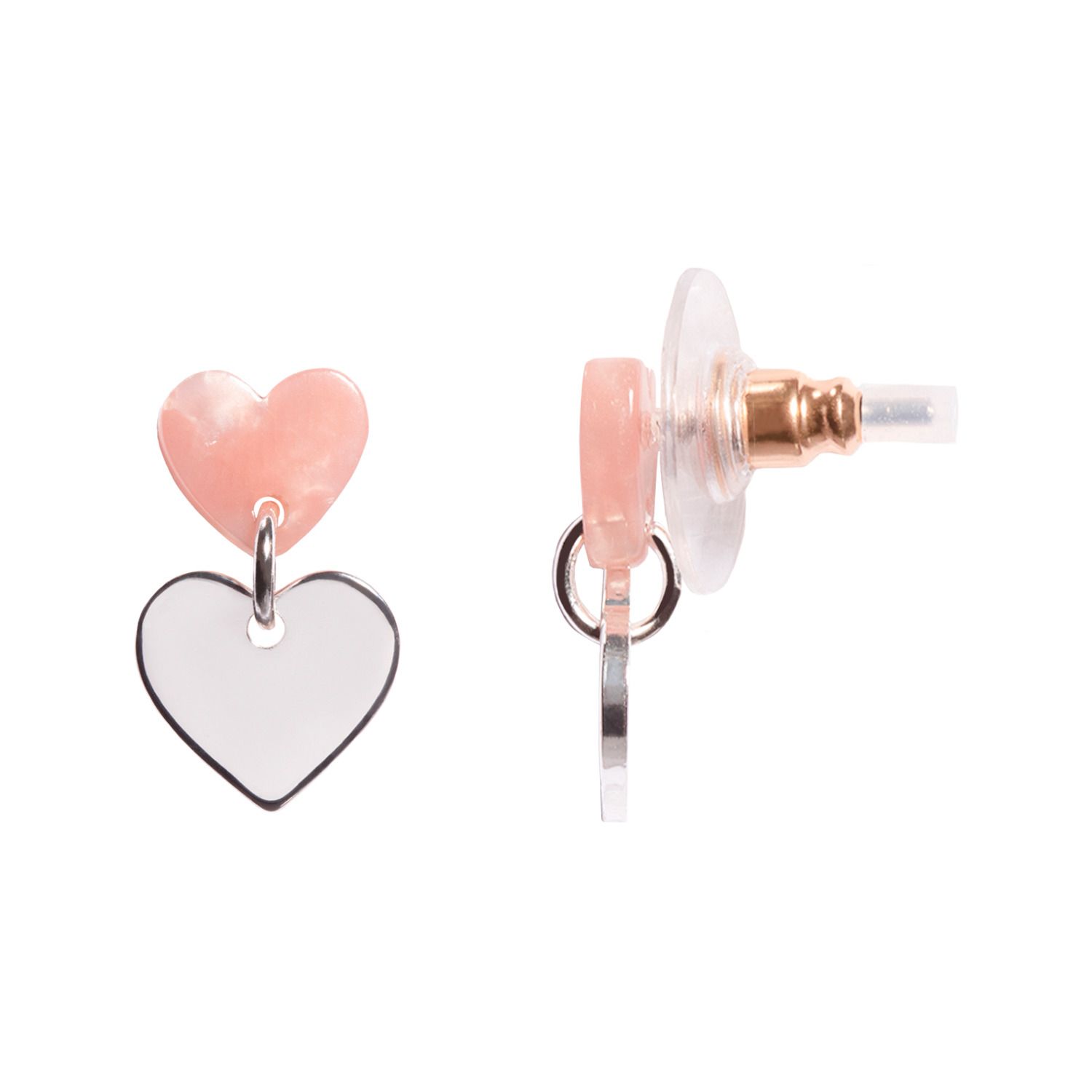 Image for LC Lauren Conrad Heart Double Drop Earrings at Kohl's.