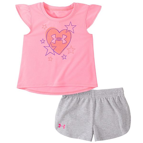 Toddler Girl Under Armour Star Crossed Tee & Shorts Set