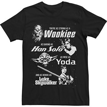 Big & Tall Star Wars Strong Daring Wise Father's Day Tee
