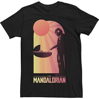 Big & Tall Star Wars The Mandalorian The Child Sunset Meeting Tee
