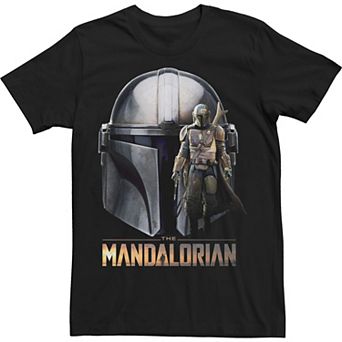 Big & Tall Star Wars The Mandalorian Helmet Portrait Mashup Tee