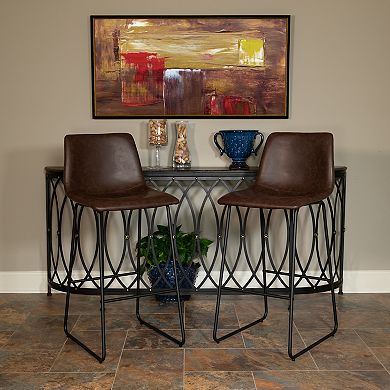 Flash Furniture Faux Leather Bar Stool 2-piece Set