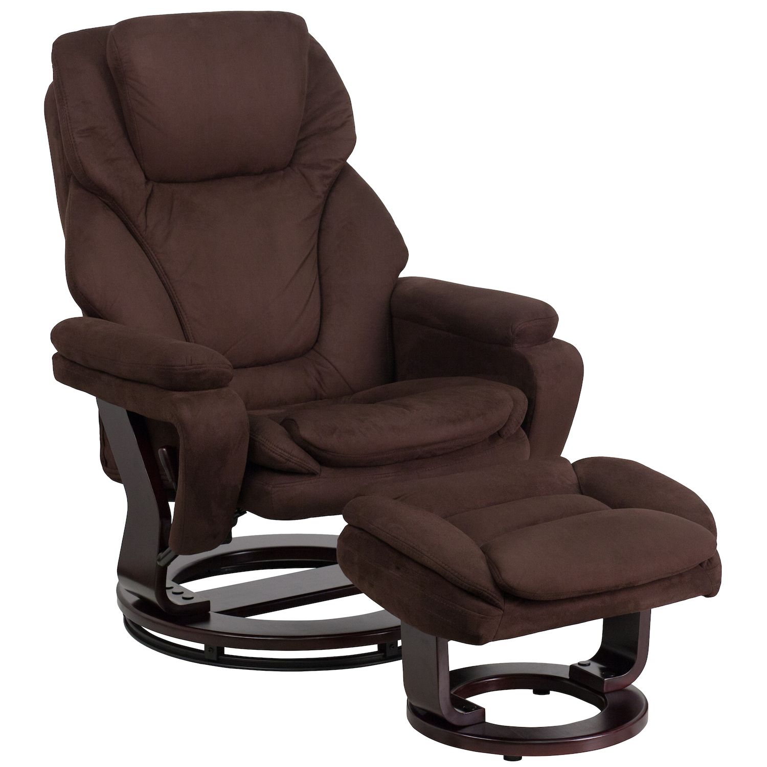 Flash Furniture Swivel Recliner and Ottoman 2-piece Set