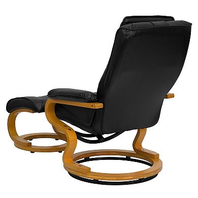 Flash Furniture Adjustable Swivel Recliner Chair & Ottoman 2-piece Set