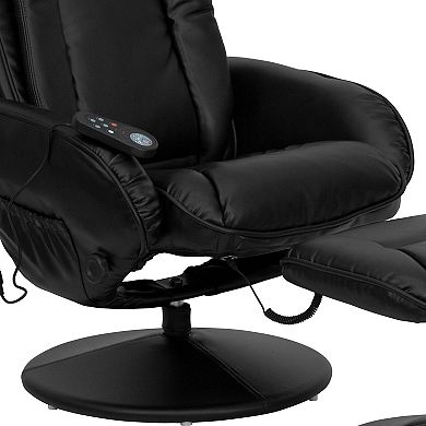 Flash Furniture Massage Recliner Chair & Ottoman 2-Piece Set