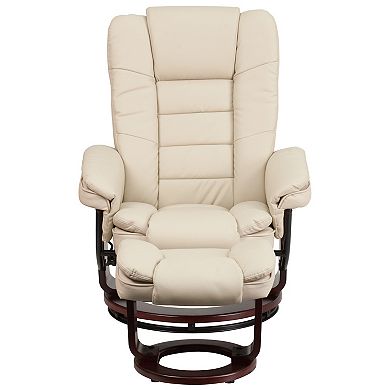 Flash Furniture Contemporary Swivel Recliner Chair & Ottoman 2-piece Set