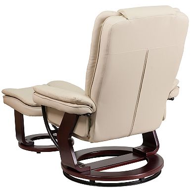 Flash Furniture Contemporary Swivel Recliner Chair & Ottoman 2-piece Set