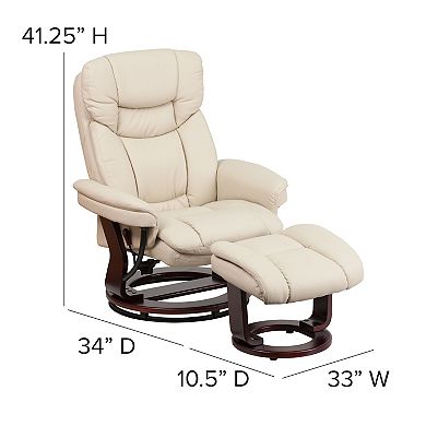 Flash Furniture Recliner Chair & Ottoman 2-piece Set
