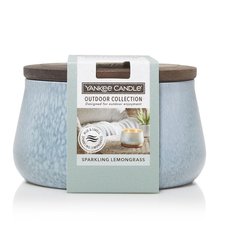 Yankee Candle Sparkling Lemongrass Large Outdoor Candle, Multicolor