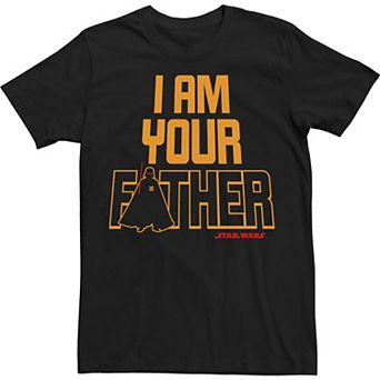 Big & Tall Star Wars Vader I Am Your Father Silhouette Tee