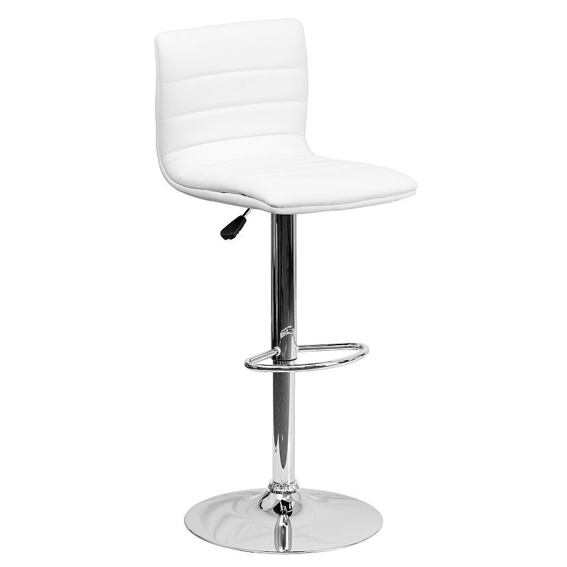 Flash Furniture Adjustable Height Counter Stool, White