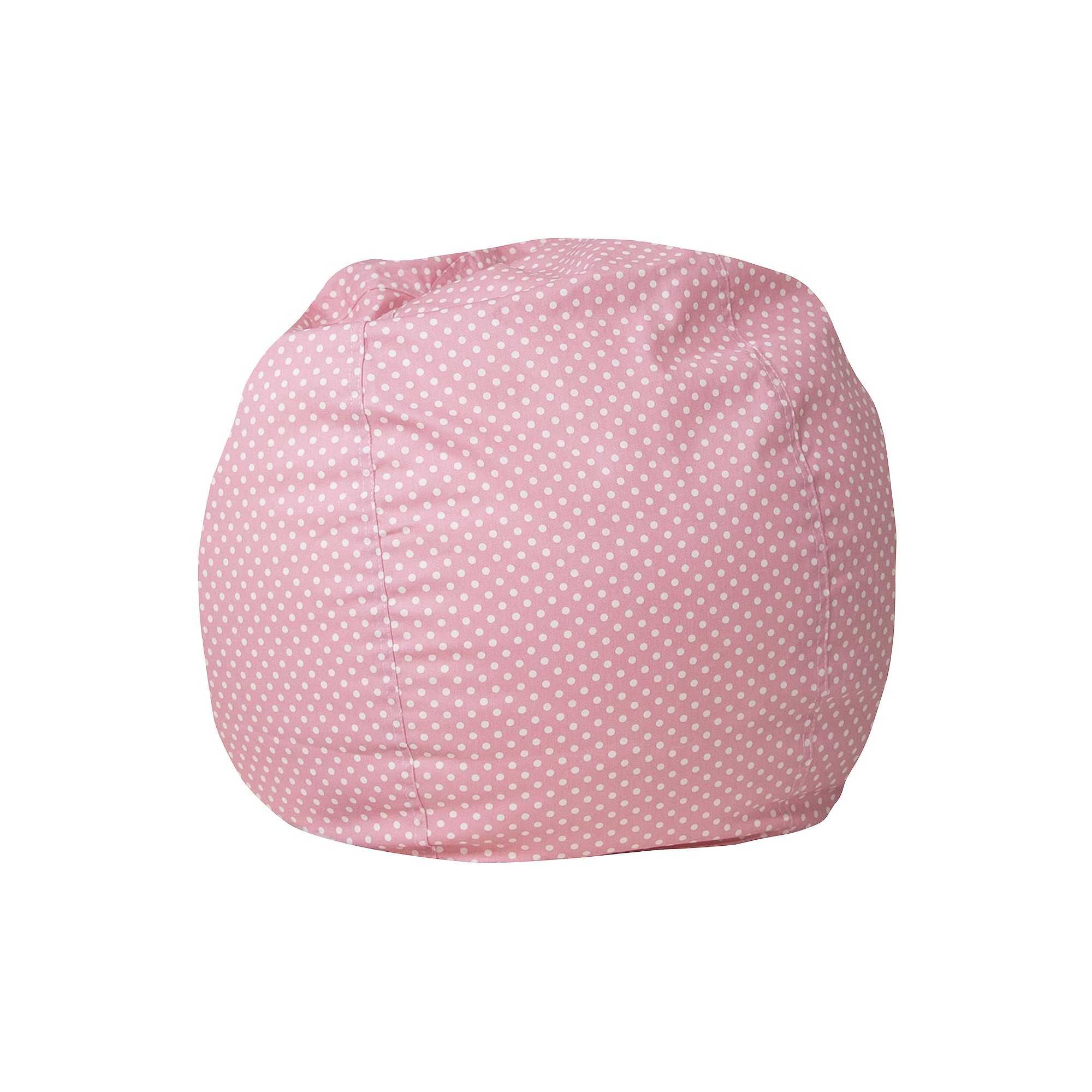 Flash Furniture Kids Teens Small Bean Bag Chair, Light Pink Dot