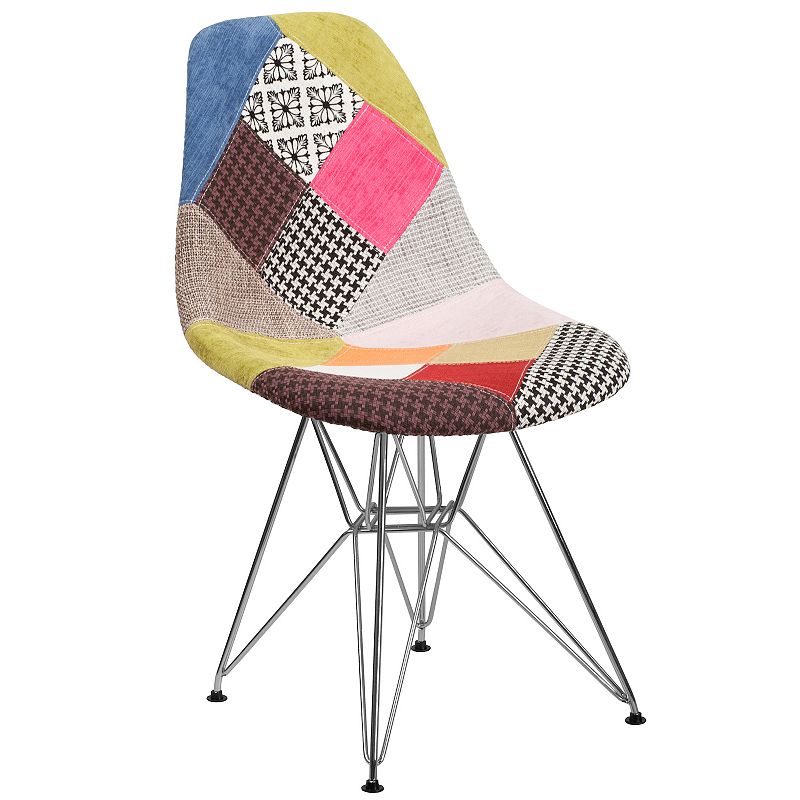 Flash Furniture Elon Milan Patchwork Dining Chair, Multicolor