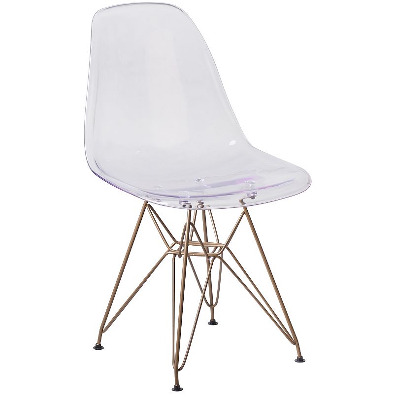 Flash Furniture Elon Clear Dining Chair, Multicolor