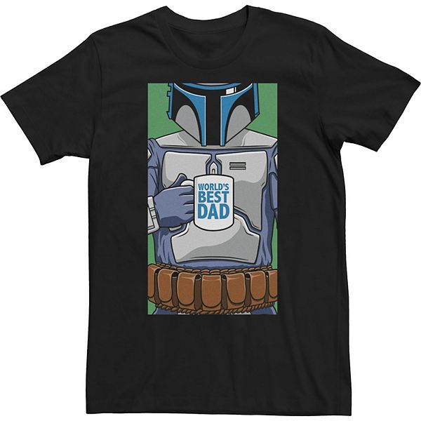 Big & Tall Star Wars Father's Day Jango Fett World's Best Dad Portrait Tee