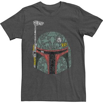 Big & Tall Star Wars Boba Fett Silhouette Helmet Fill Tee