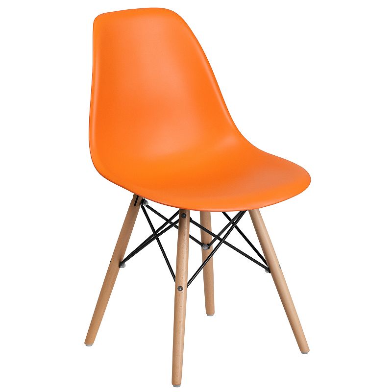 Flash Furniture Elon Two-Tone Dining Chair, Orange
