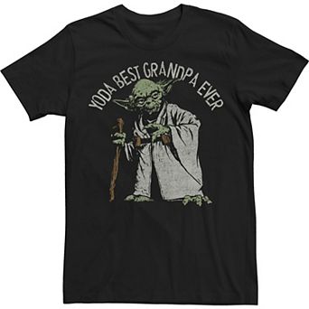 Big & Tall Star Wars Yoda Best Grandpa Ever Portrait Tee