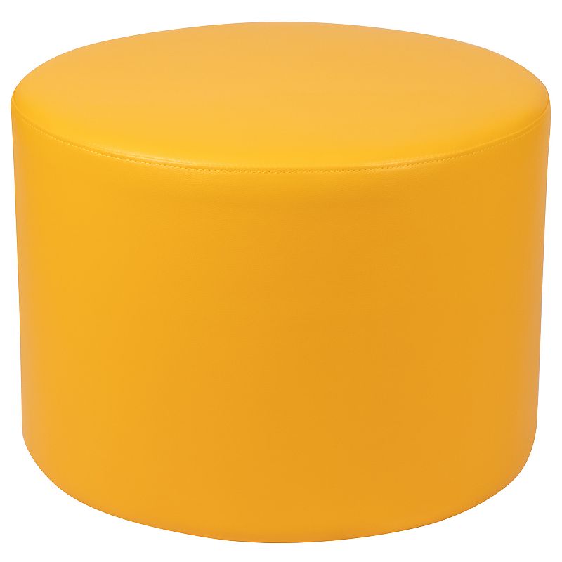 Flash Furniture Round Modular Ottoman, Yellow