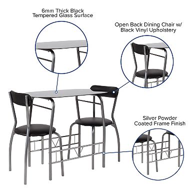 Flash Furniture Sutton Bistro Table and Dining Chair 3-piece Set