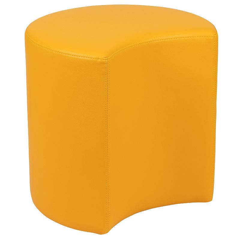Flash Furniture Modular Crescent Ottoman, Yellow